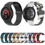Dây đồng hồ silicone khóa nam châm họa tiết ngụy trang, Dành cho Samsung Galaxy Watch5 / 5 Pro / Watch 4 / 4 Classic
