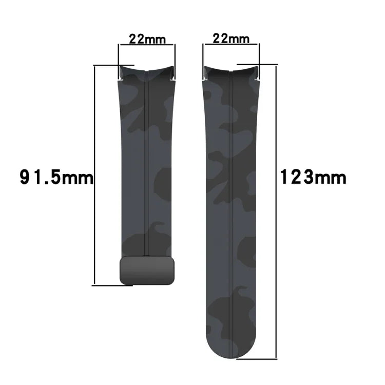 Dây đồng hồ silicone khóa nam châm họa tiết ngụy trang, Dành cho Samsung Galaxy Watch5 / 5 Pro / Watch 4 / 4 Classic