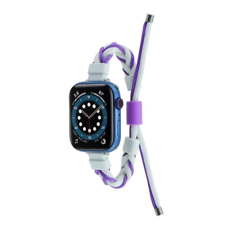 Dây đồng hồ nylon bện hạt silicone, Dành cho Apple Watch 42mm, Dành cho Apple Watch 38mm