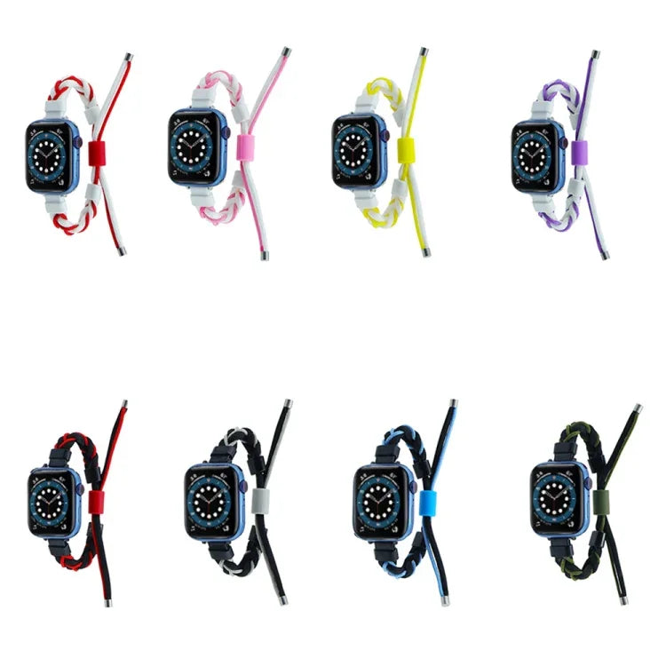 Dây đồng hồ nylon bện hạt silicone, Dành cho Apple Watch 42mm, Dành cho Apple Watch 38mm
