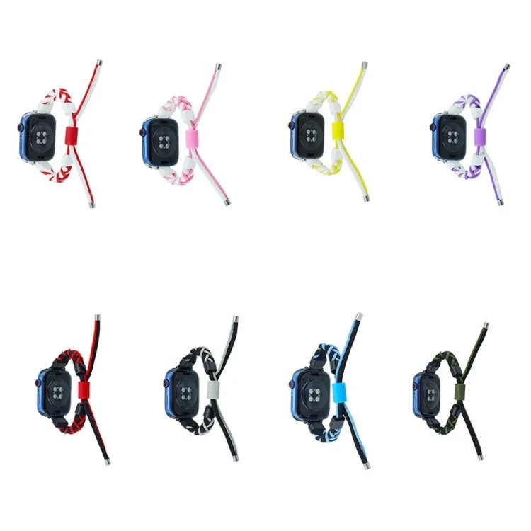 Dây đồng hồ nylon bện hạt silicone, Dành cho Apple Watch 42mm, Dành cho Apple Watch 38mm