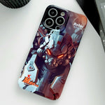 Painted Pattern Precise Hole PC Phone Case, For iPhone 15 Pro