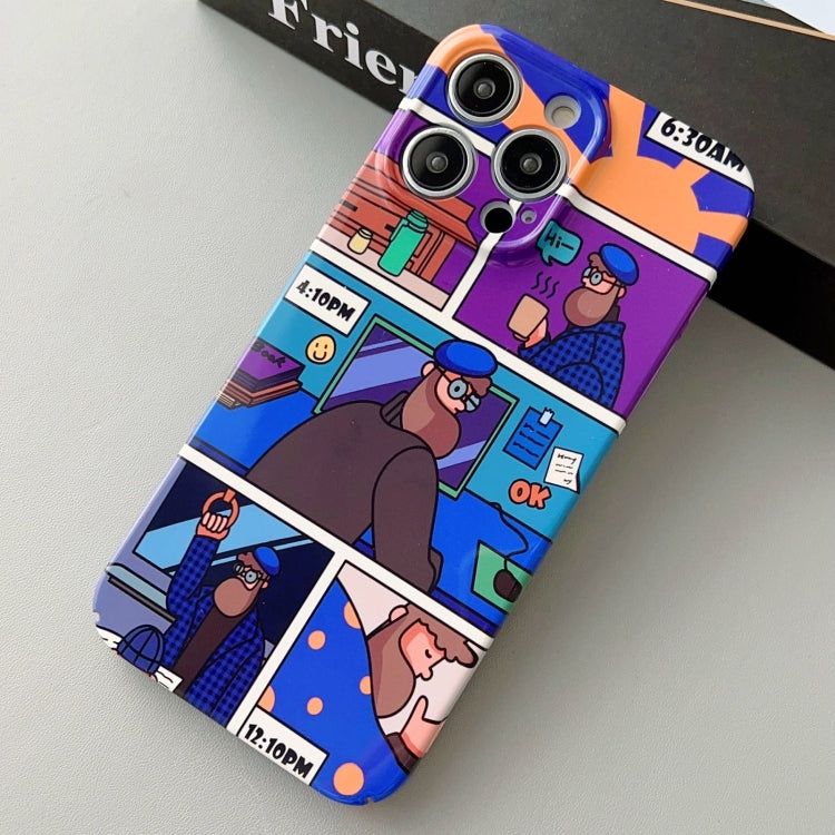 Painted Pattern Precise Hole PC Phone Case, For iPhone 15 Pro Max
