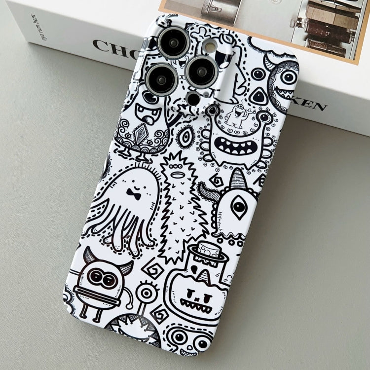 Painted Pattern Precise Hole PC Phone Case, For iPhone 15 Pro Max