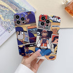 Painted Pattern Precise Hole PC Phone Case, For iPhone 15 Pro Max