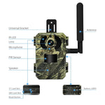 Camera săn bắn động vật hoang dã thông minh ESCAM QF380 4MP mạng năng lượng mặt trời PIR cảnh báo, phiên bản EU, phiên bản AU, phiên bản US