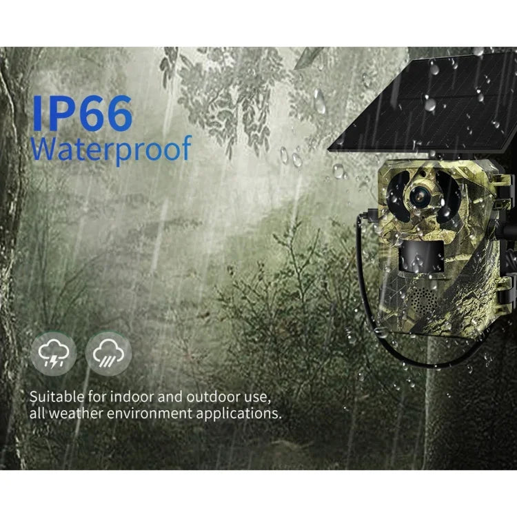 Camera săn bắn động vật hoang dã thông minh ESCAM QF380 4MP mạng năng lượng mặt trời PIR cảnh báo, phiên bản EU, phiên bản AU, phiên bản US