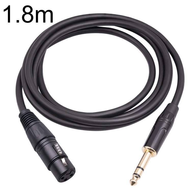 Cáp micro 6.35mm 1/4 TRS đực sang XLR 3 chân cái, dài 1m, 1.8m, 3m, 5m, 10m