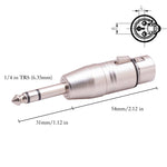 Bộ chuyển đổi LZ1179 6.35mm 1/4 TRS đực sang XLR 3 chân cái, LZ1179