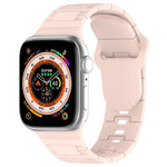 Dây đồng hồ silicone kiểu giáp khóa vuông, dành cho Apple Watch 7 41mm, dành cho Apple Watch 7 45mm, dành cho Apple Watch SE 40mm