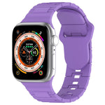 Dây đồng hồ silicone kiểu giáp khóa vuông, dành cho Apple Watch SE 44mm, dành cho Apple Watch 6 40mm, dành cho Apple Watch 6 44mm