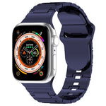 Dây đồng hồ silicone kiểu giáp khóa vuông, dành cho Apple Watch 3 42mm, dành cho Apple Watch 2 42mm, dành cho Apple Watch 2 38mm