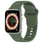 Dây đồng hồ silicone kiểu giáp khóa vuông, dành cho Apple Watch 3 42mm, dành cho Apple Watch 2 42mm, dành cho Apple Watch 2 38mm