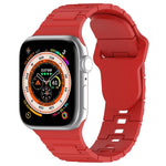 Dây đồng hồ silicone kiểu giáp khóa vuông, dành cho Apple Watch 42mm, dành cho Apple Watch 38mm, dành cho Apple Watch Ultra 2 49mm