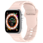 Dây đồng hồ silicone kiểu giáp khóa vuông, dành cho Apple Watch Ultra 49mm, dành cho Apple Watch SE 2023 44mm, dành cho Apple Watch 8 41mm