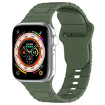 Dây đồng hồ silicone kiểu giáp khóa vuông, dành cho Apple Watch SE 2023 40mm, dành cho Apple Watch 4 40mm, dành cho Apple Watch 3 38mm