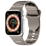 Dây đồng hồ silicone kiểu giáp khóa vuông, Dành cho Apple Watch 9 45mm, Dành cho Apple Watch 9 41mm