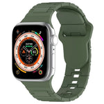 Dây đồng hồ silicone kiểu giáp khóa vuông, Dành cho Apple Watch 9 45mm, Dành cho Apple Watch 9 41mm