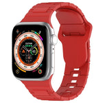 Dây đồng hồ silicone kiểu giáp khóa vuông, Dành cho Apple Watch 9 45mm, Dành cho Apple Watch 9 41mm