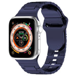 Dây đồng hồ silicone kiểu giáp khóa vuông, Dành cho Apple Watch 9 45mm, Dành cho Apple Watch 9 41mm