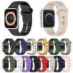 Dây đồng hồ silicone kiểu giáp khóa vuông, Dành cho Apple Watch 9 45mm, Dành cho Apple Watch 9 41mm