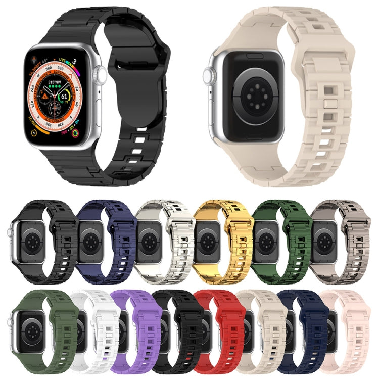 Dây đồng hồ silicone kiểu giáp khóa vuông, dành cho Apple Watch SE 2023 40mm, dành cho Apple Watch 4 40mm, dành cho Apple Watch 3 38mm
