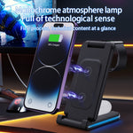 H28 Bộ sạc không dây đa chức năng gập được 5 trong 1 15W, H28
