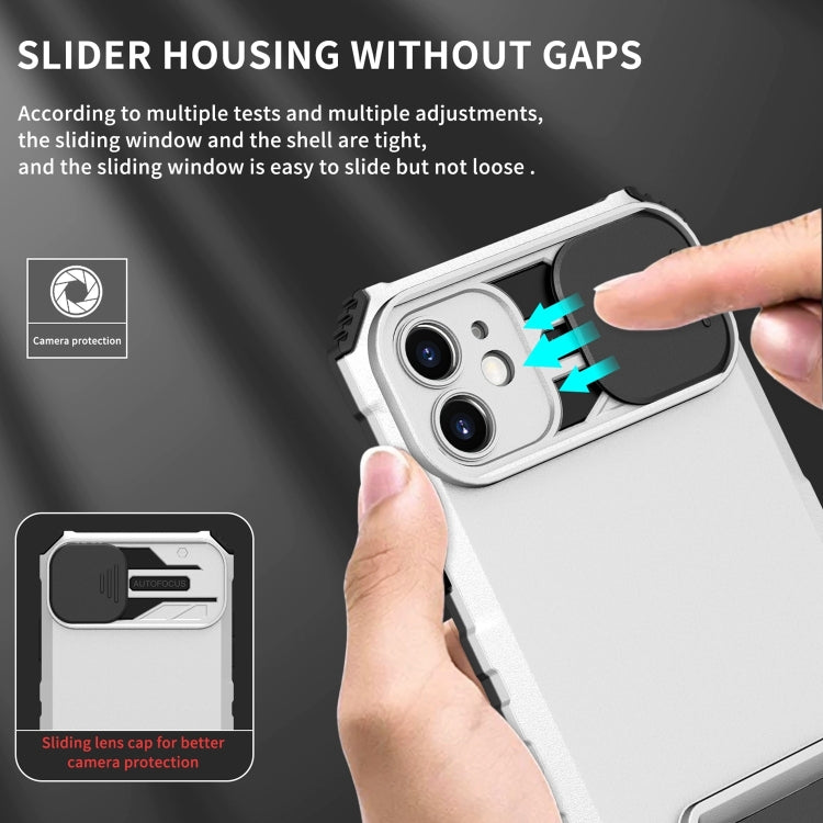 Stereoscopic Holder Sliding Camshield Phone Case, For iPhone 15 Plus, For iPhone 15