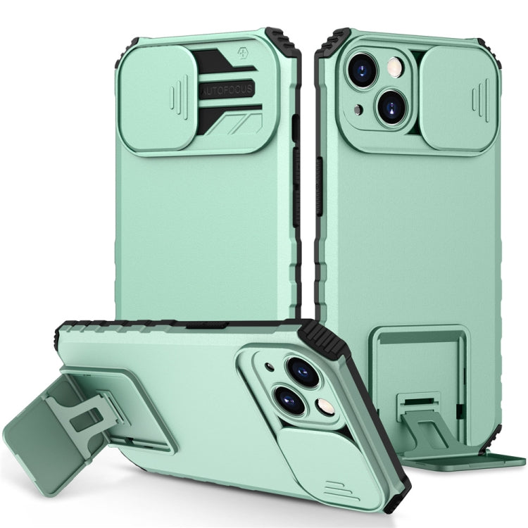 Stereoscopic Holder Sliding Camshield Phone Case, For iPhone 15 Plus, For iPhone 15