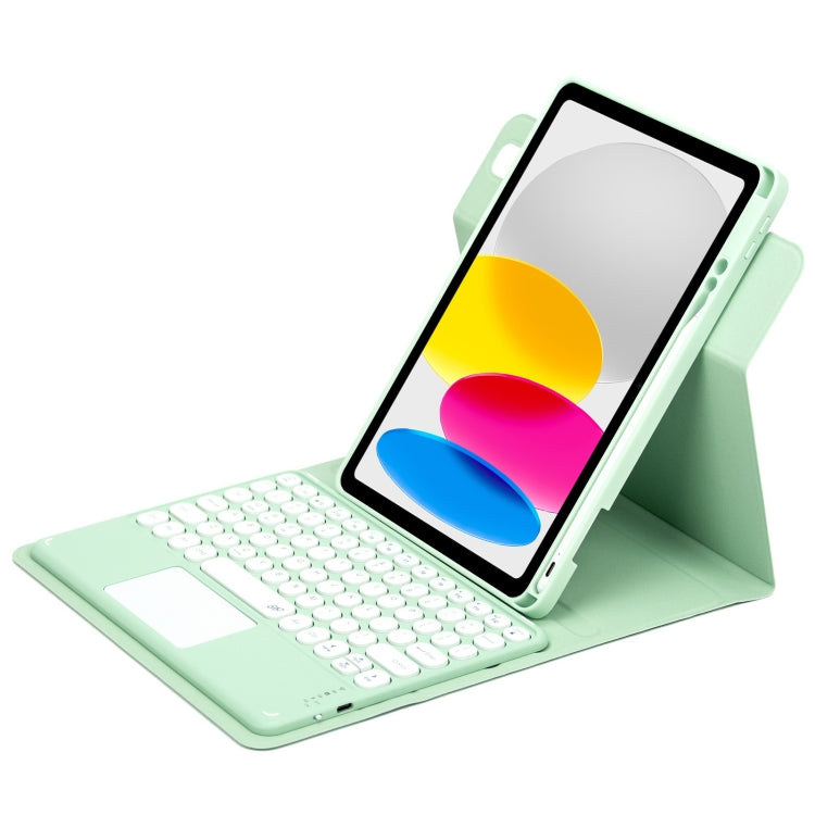 Vỏ da bàn phím Bluetooth nút tròn xoay 360 độ có bàn di chuột, dành cho iPad thế hệ 10 10.9 2022, iPad Air 2022 / iPad Pro 11 2021, iPad 10.2 2021 / Air 2019
