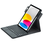 Vỏ da bàn phím Bluetooth nút tròn xoay 360 độ có bàn di chuột, dành cho iPad thế hệ 10 10.9 2022, iPad Air 2022 / iPad Pro 11 2021, iPad 10.2 2021 / Air 2019