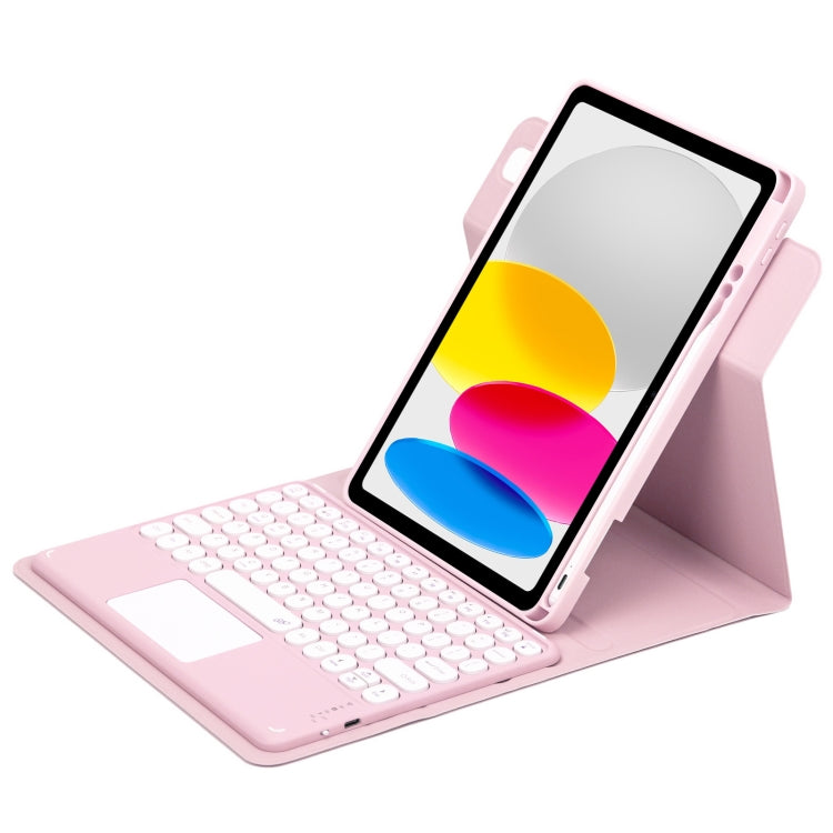 Vỏ da bàn phím Bluetooth nút tròn xoay 360 độ có bàn di chuột, dành cho iPad thế hệ 10 10.9 2022, iPad Air 2022 / iPad Pro 11 2021, iPad 10.2 2021 / Air 2019
