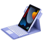 Vỏ da bàn phím Bluetooth nút tròn xoay 360 độ có bàn di chuột, dành cho iPad thế hệ 10 10.9 2022, iPad Air 2022 / iPad Pro 11 2021, iPad 10.2 2021 / Air 2019