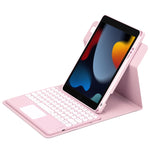 Vỏ da bàn phím Bluetooth nút tròn xoay 360 độ có bàn di chuột, dành cho iPad thế hệ 10 10.9 2022, iPad Air 2022 / iPad Pro 11 2021, iPad 10.2 2021 / Air 2019