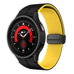 Dây đồng hồ silicone khóa gập từ tính hai màu, dành cho Samsung Galaxy Watch 6 / 6 Classic