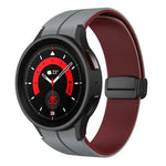 Dây đồng hồ silicone khóa gập từ tính hai màu, dành cho Samsung Galaxy Watch 6 / 6 Classic