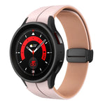 Dây đồng hồ silicone khóa gập từ tính hai màu, dành cho Samsung Galaxy Watch 6 / 6 Classic