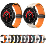 Dây đồng hồ silicone khóa gập từ tính hai màu, dành cho Samsung Galaxy Watch 6 / 6 Classic