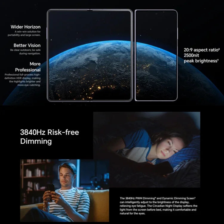 Honor Magic V2 Ultimate 5G, màn hình 7.92 inch + 6.43 inch MagicOS 7.2 Snapdragon 8 Gen2 Octa Core lên đến 3.36GHz, Mạng: 5G, OTG, Không hỗ trợ Google Play, 16GB+1TB