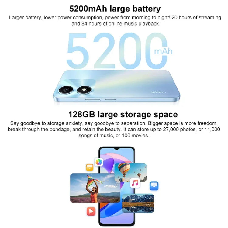 Honor Play 40C 5G, màn hình 6.56 inch MagicOS 7.1 Snapdragon 480 Plus Octa Core lên đến 2.2GHz, Mạng: 5G, Không hỗ trợ Google Play, 6GB+128GB