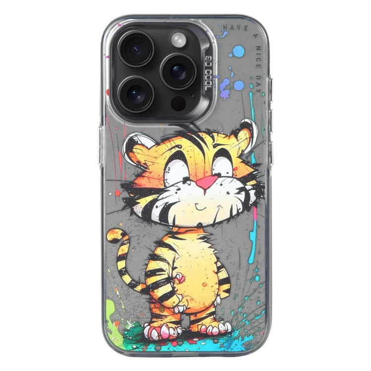 Ốp lưng điện thoại PC + TPU họa tiết tranh sơn dầu động vật, Dành cho iPhone 16 Pro Max