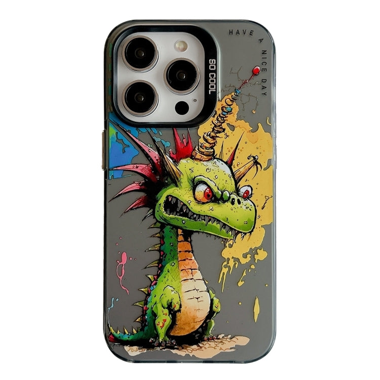 Ốp lưng điện thoại PC + TPU họa tiết tranh sơn dầu động vật, Dành cho iPhone 16 Pro Max