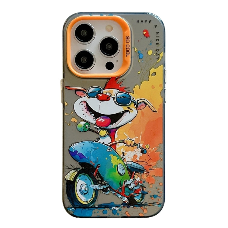 Ốp lưng điện thoại PC + TPU họa tiết tranh sơn dầu động vật, Dành cho iPhone 16 Pro Max