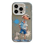 Animal Pattern Oil Painting Series PC + TPU Phone Case, For iPhone 16 Pro Max
