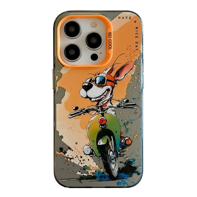 Ốp lưng điện thoại PC + TPU họa tiết tranh sơn dầu động vật, Dành cho iPhone 16 Pro Max