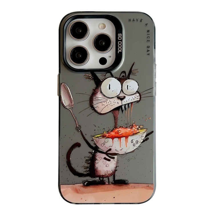 Ốp điện thoại họa tiết tranh sơn dầu PC + TPU, dành cho iPhone 16 Pro