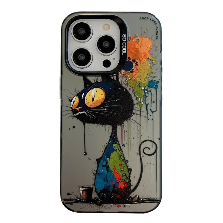 Ốp điện thoại họa tiết tranh sơn dầu PC + TPU, dành cho iPhone 16 Pro