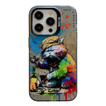 Ốp điện thoại họa tiết tranh sơn dầu PC + TPU, dành cho iPhone 16 Pro
