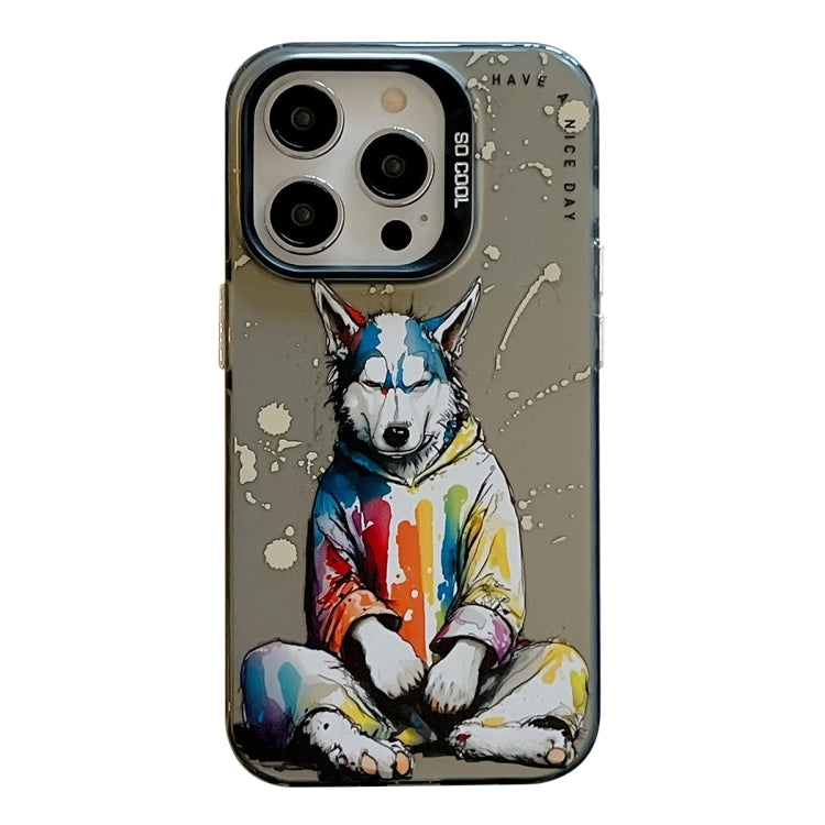 Ốp điện thoại họa tiết tranh sơn dầu PC + TPU, dành cho iPhone 16 Pro
