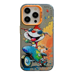 Ốp điện thoại họa tiết tranh sơn dầu PC + TPU, dành cho iPhone 16 Pro